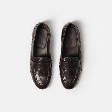 Scarosso Valeria Dark Brown Woven Dark Brown - Calf VALERIALOAF Scarosso Valeria Dark Brown Woven Dark Brown - Calf VALERIALOAF