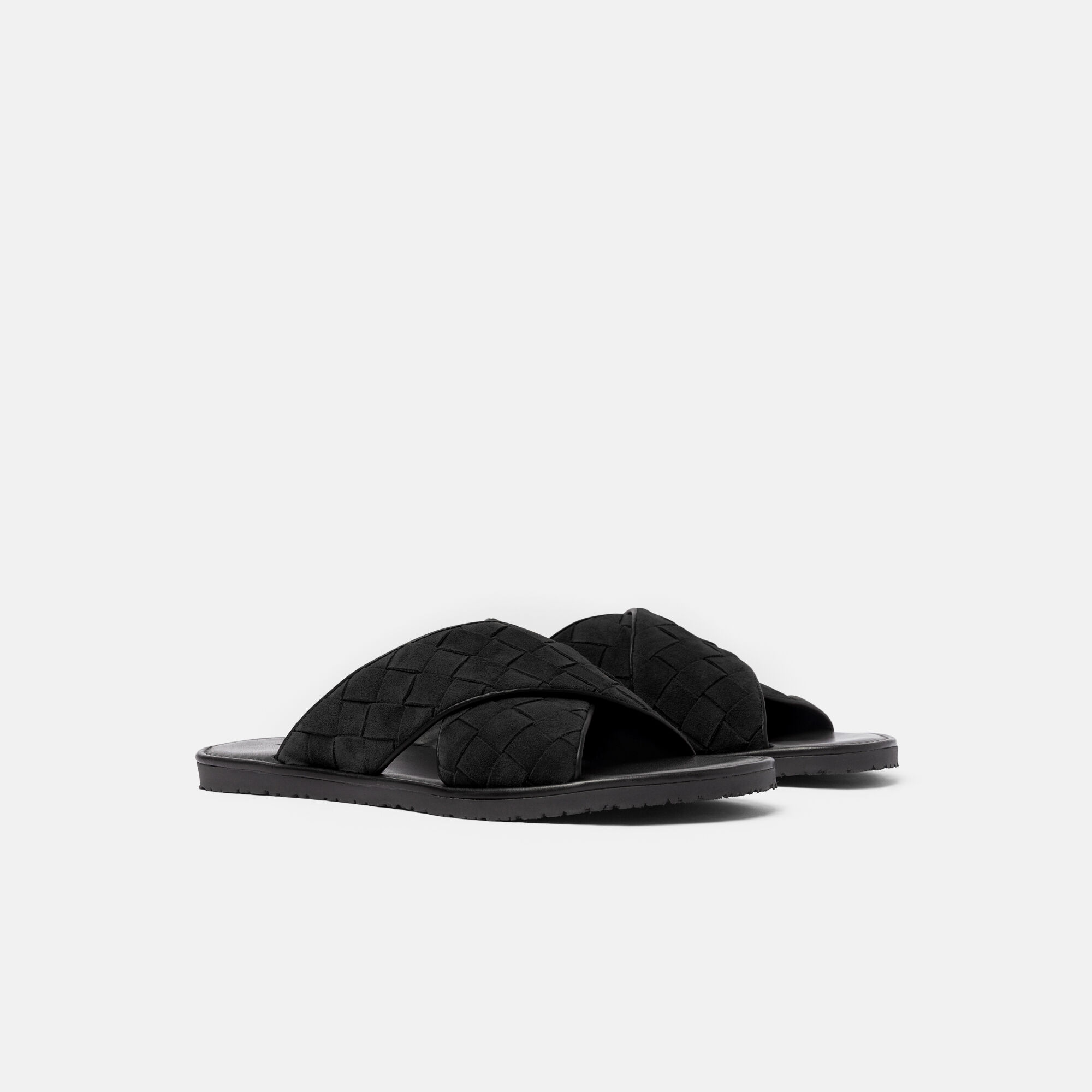 Scarosso Ettore Black Suede Woven Black - Suede ETTORESAND