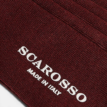 Scarosso Burgundy Wool Calf Socks Burgundy - Wool CALFWOOLSOCK Scarosso Burgundy Wool Calf Socks Burgundy - Wool CALFWOOLSOCK