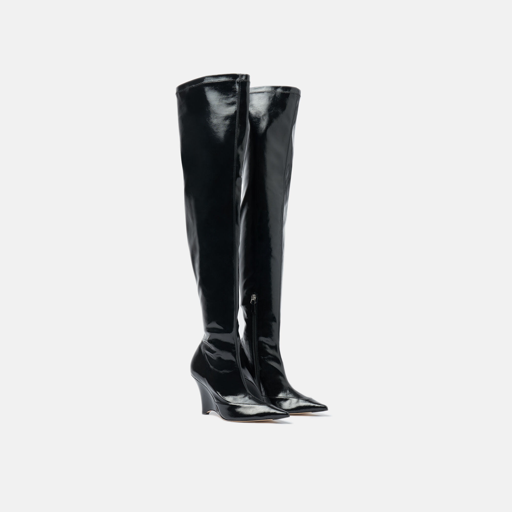 Scarosso Marta I Black Patent Black - Synthetic Leather MARTAIBOOT