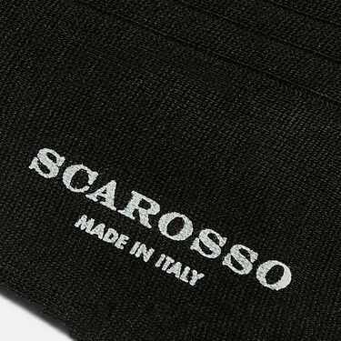 Scarosso Black Wool Calf Socks Black - Wool CALFWOOLSOCK