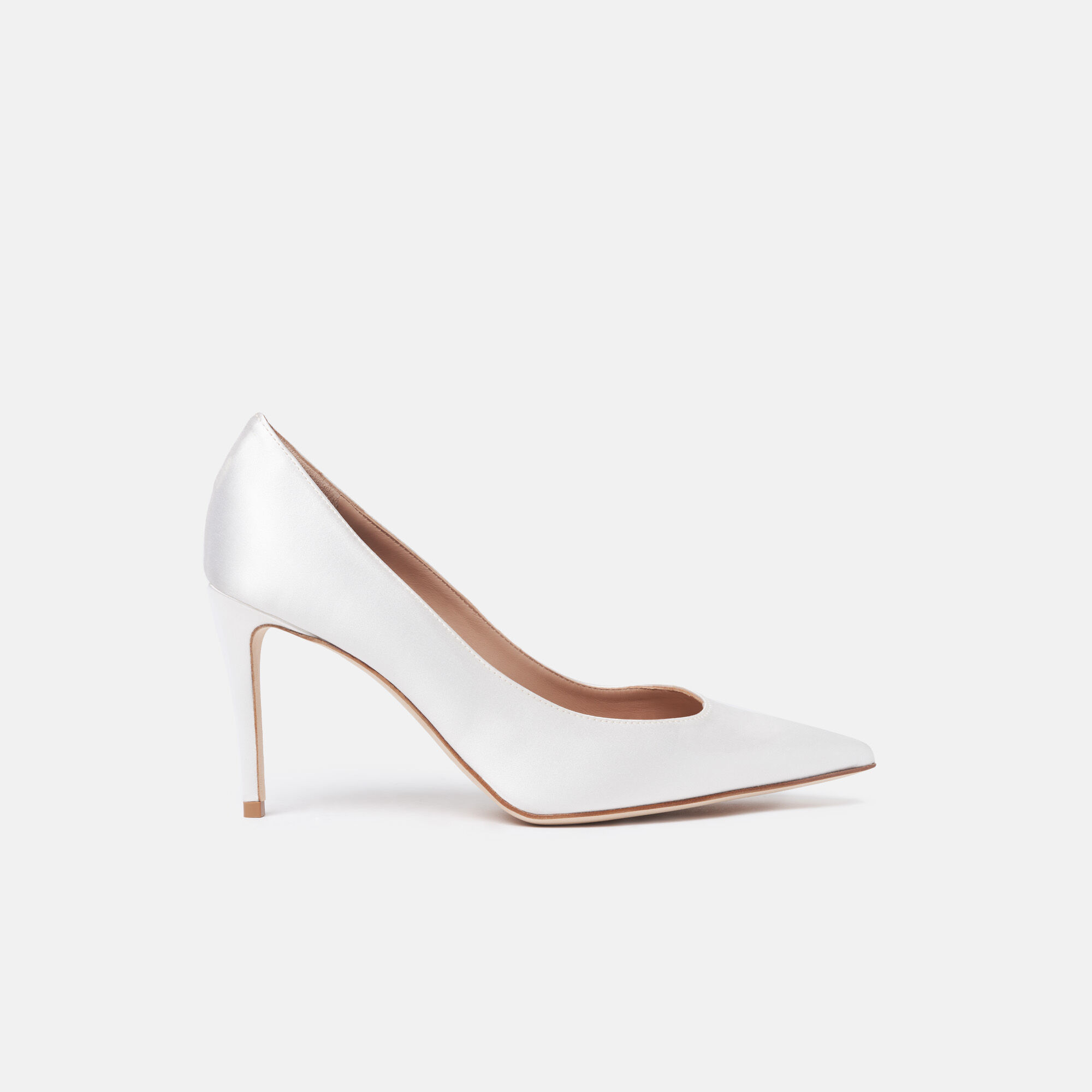 Scarosso Greta White Satin White - Silk GRETAPUMP