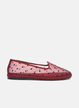 Scarosso Valentina Burgundy Mesh Burgundy - Mesh VALENTINASLIP