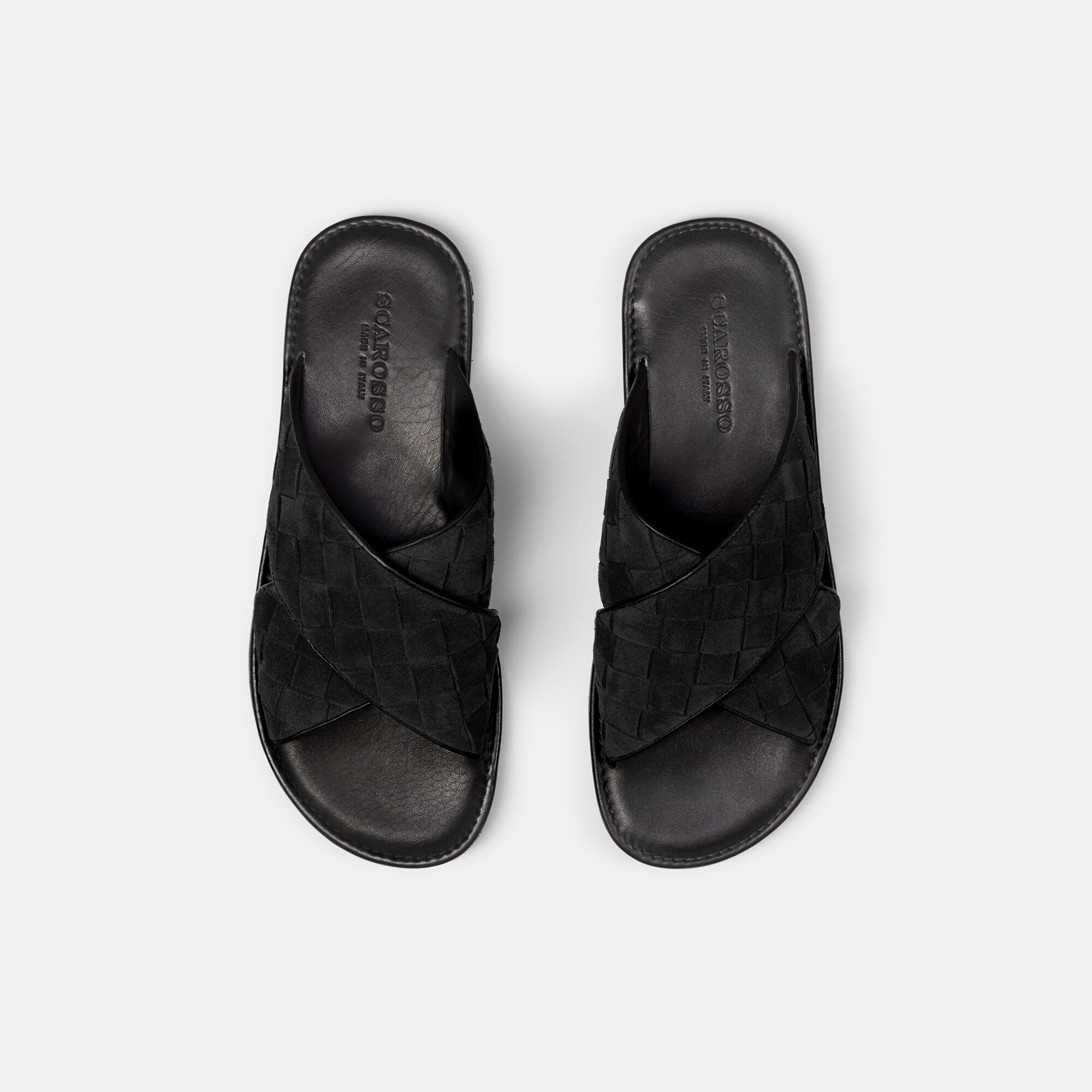 Scarosso Ettore Black Suede Woven Black - Suede ETTORESAND