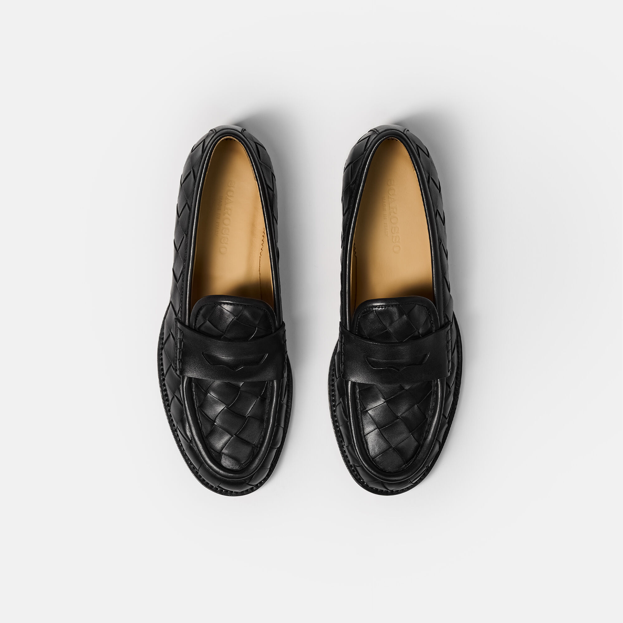 Scarosso Gerald Black Woven Black - Calf GERALDLOAF