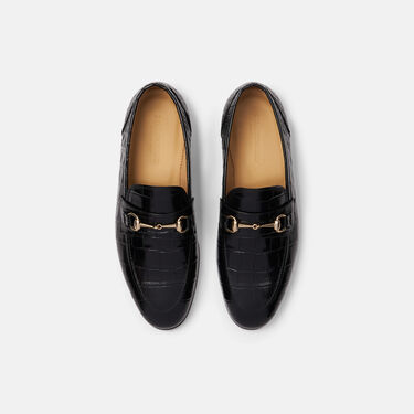 Scarosso Alessandro Black Croco Black - Croco-Printed Calf ALESSANDROLOAF