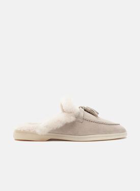 Scarosso Lucrezia Fur Sand Suede Sand - Suede Fur LUCREZIAMULE