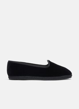Scarosso Valentina Black Velvet Black - velvet VALENTINASLIP