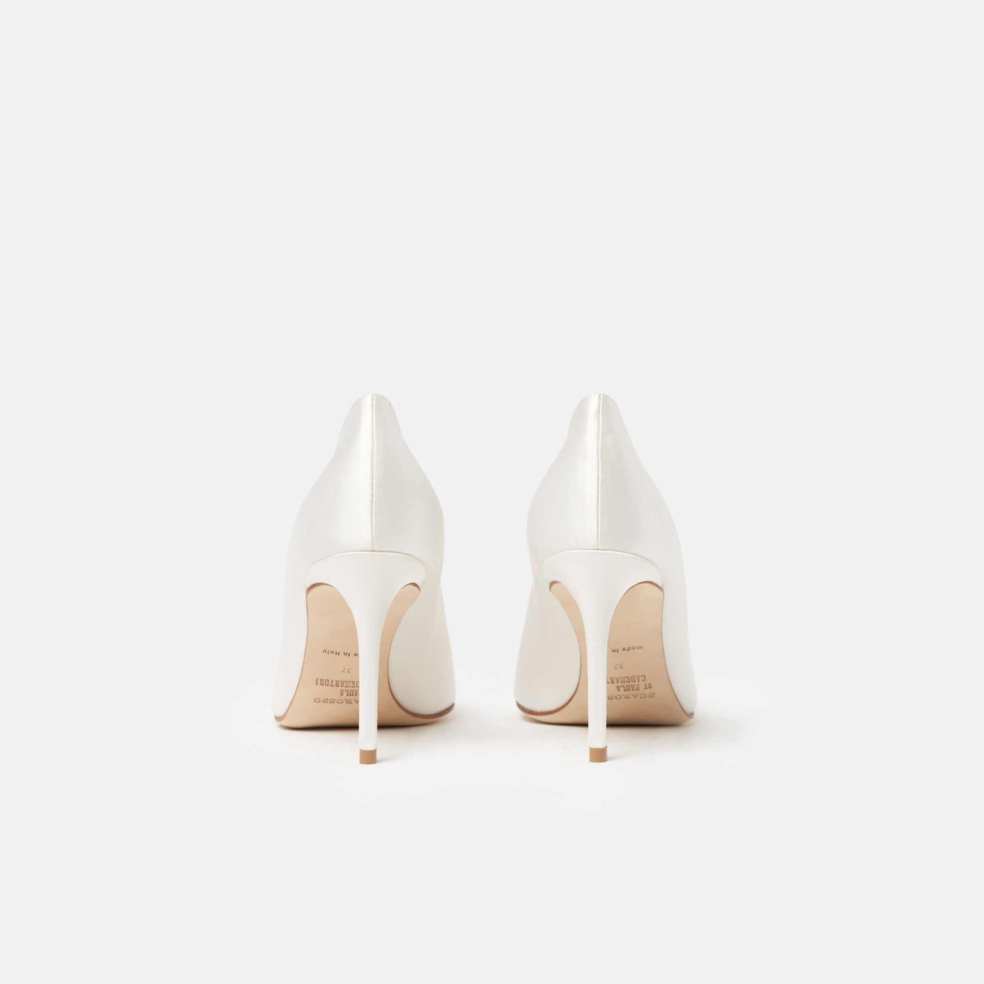 Scarosso Greta White Satin White - Silk GRETAPUMP