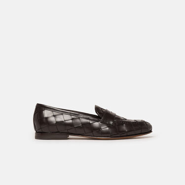 Scarosso Valeria Dark Brown Woven Dark Brown - Calf VALERIALOAF Scarosso Valeria Dark Brown Woven Dark Brown - Calf VALERIALOAF