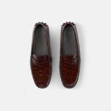 Scarosso Michael Brown Crocodile Brown - Crocodile-Print Calf MICHAELDRIV Scarosso Michael Brown Crocodile Brown - Crocodile-Print Calf MICHAELDRIV
