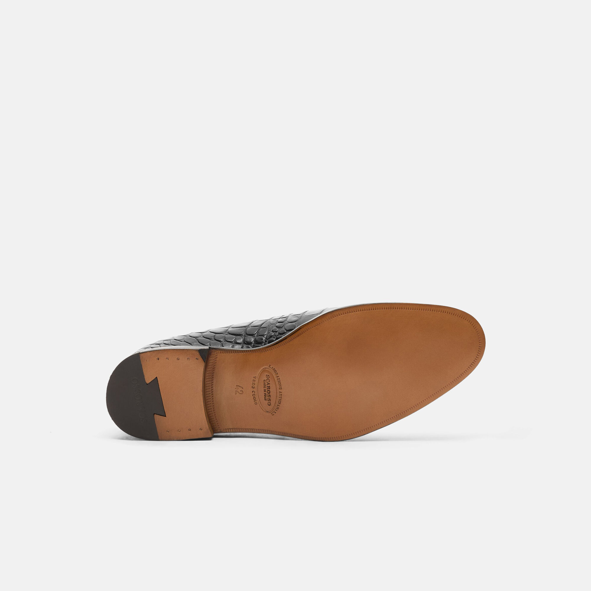 Scarosso Ignazio Black Croco Black - Croco-printed Calf IGNAZIOOXFO