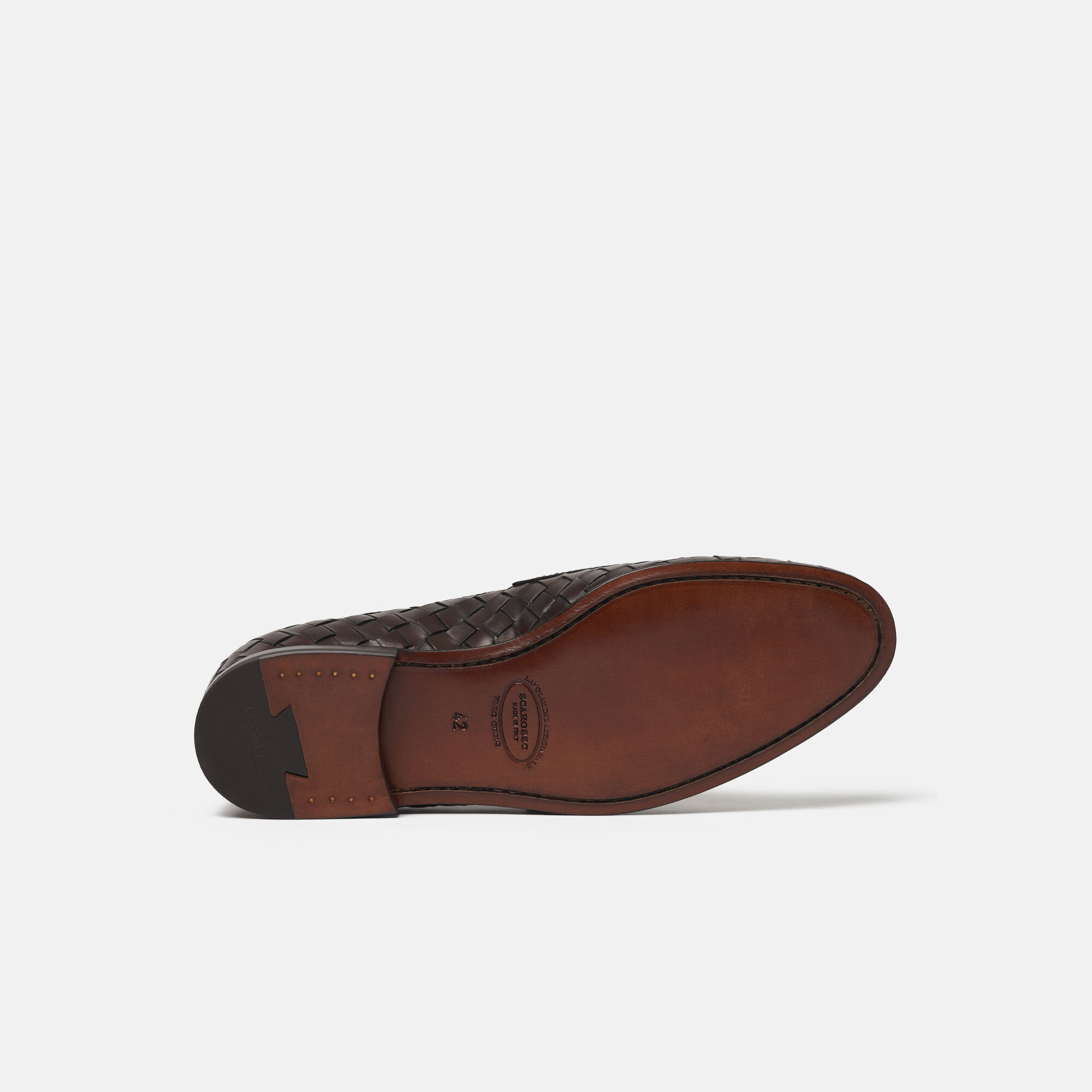 Scarosso Ernesto Dark Brown Woven Dark Brown - Calf ERNESTOLOAF