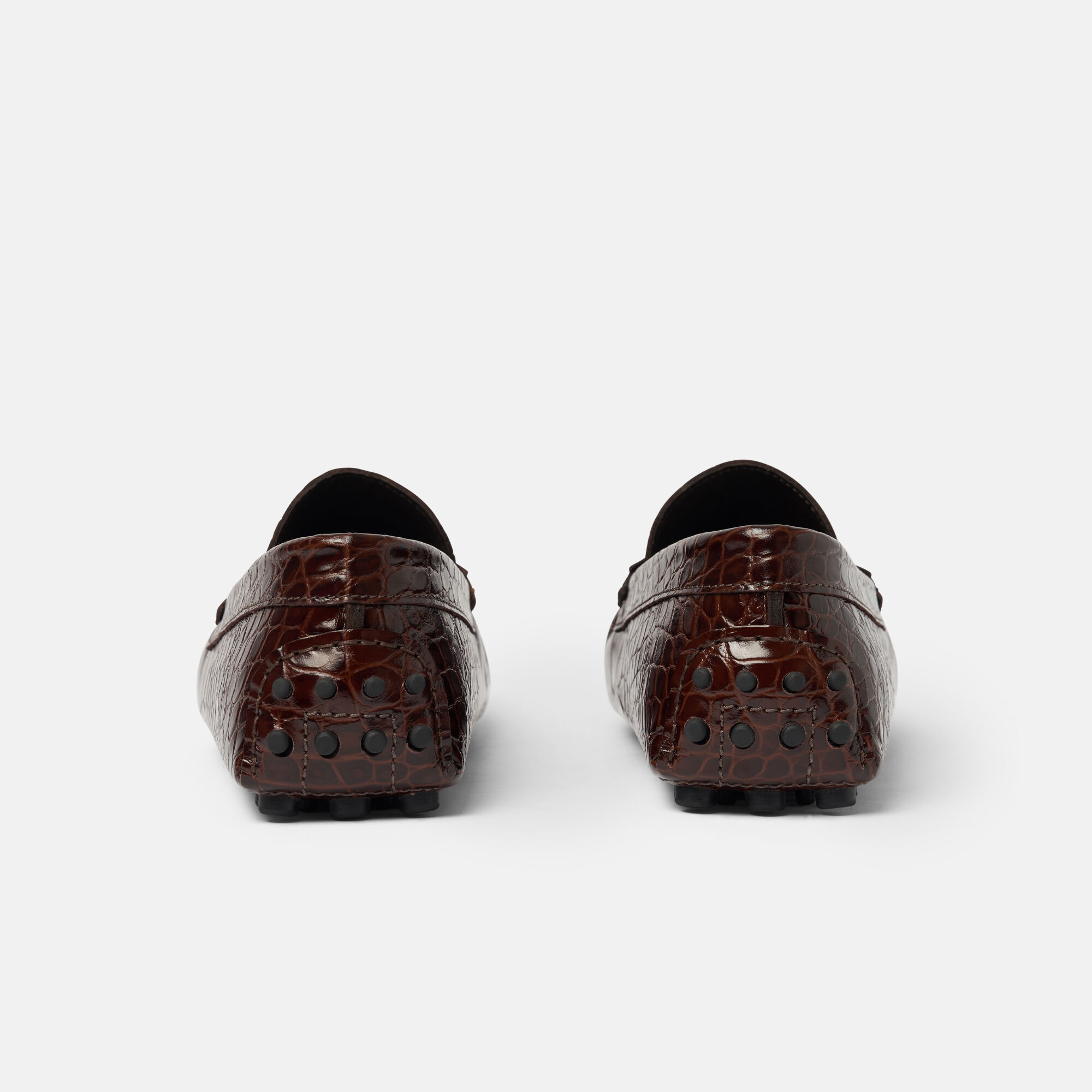 Scarosso Michael Brown Crocodile Brown - Crocodile-Print Calf MICHAELDRIV