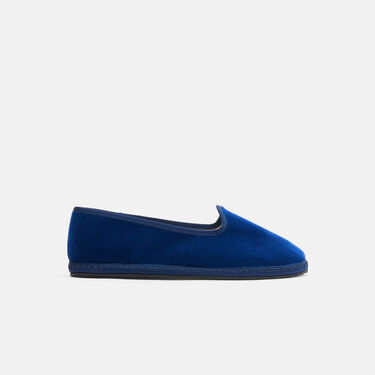 Scarosso Valentina Blue Velvet Blue - velvet VALENTINASLIP