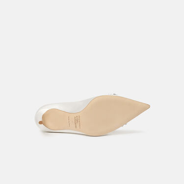 Scarosso Greta Satin Strass White - Silk GRETAPUMP