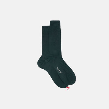 Scarosso Dark Green Cotton Calf Socks Dark Green - Cotton CALFCOTTSOCK Scarosso Dark Green Cotton Calf Socks Dark Green - Cotton CALFCOTTSOCK