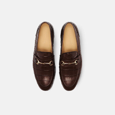 Scarosso Alessandro Dark Brown Croco Dark Brown - Croco-Printed Calf ALESSANDROLOAF
