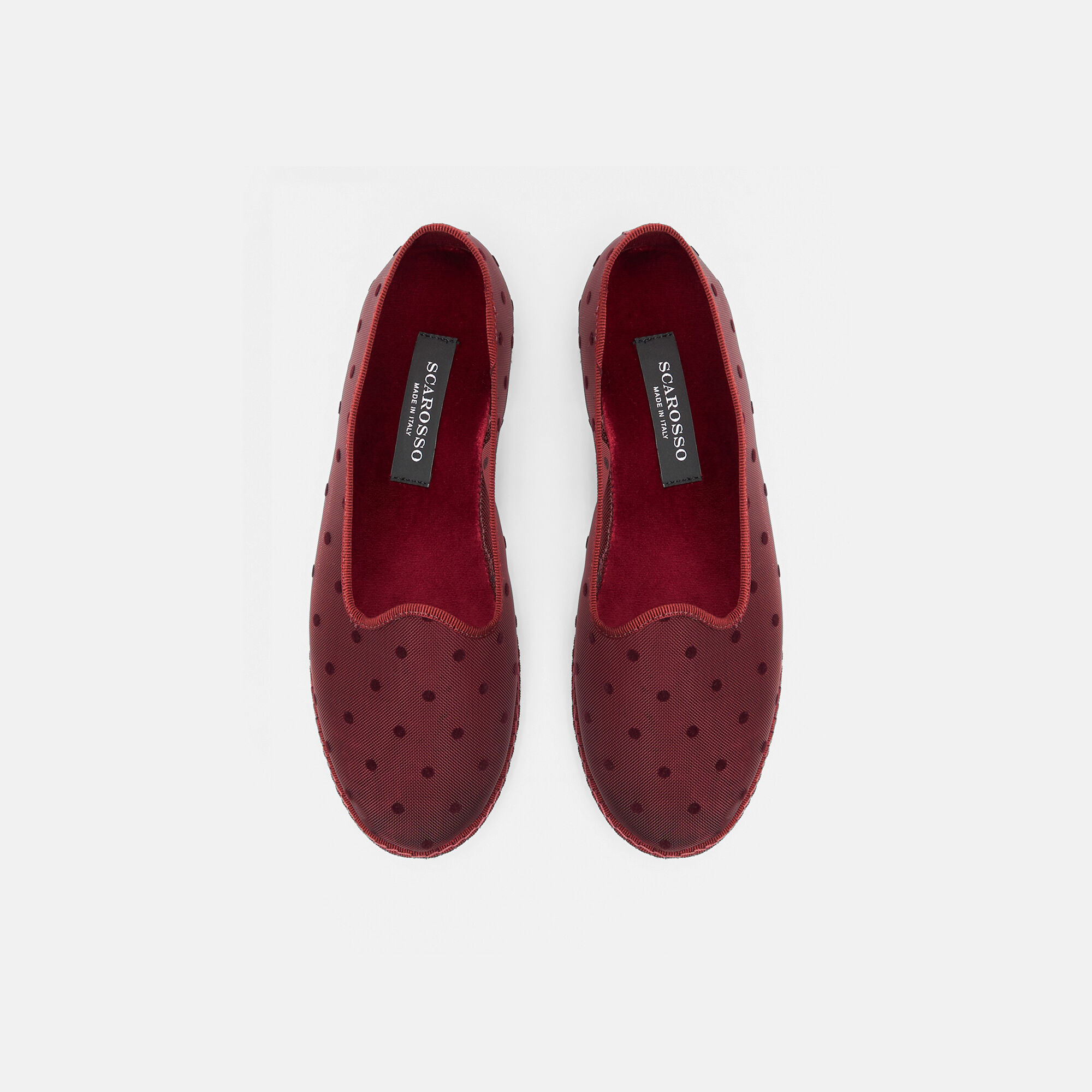 Scarosso Valentina Burgundy Mesh Burgundy - Mesh VALENTINASLIP