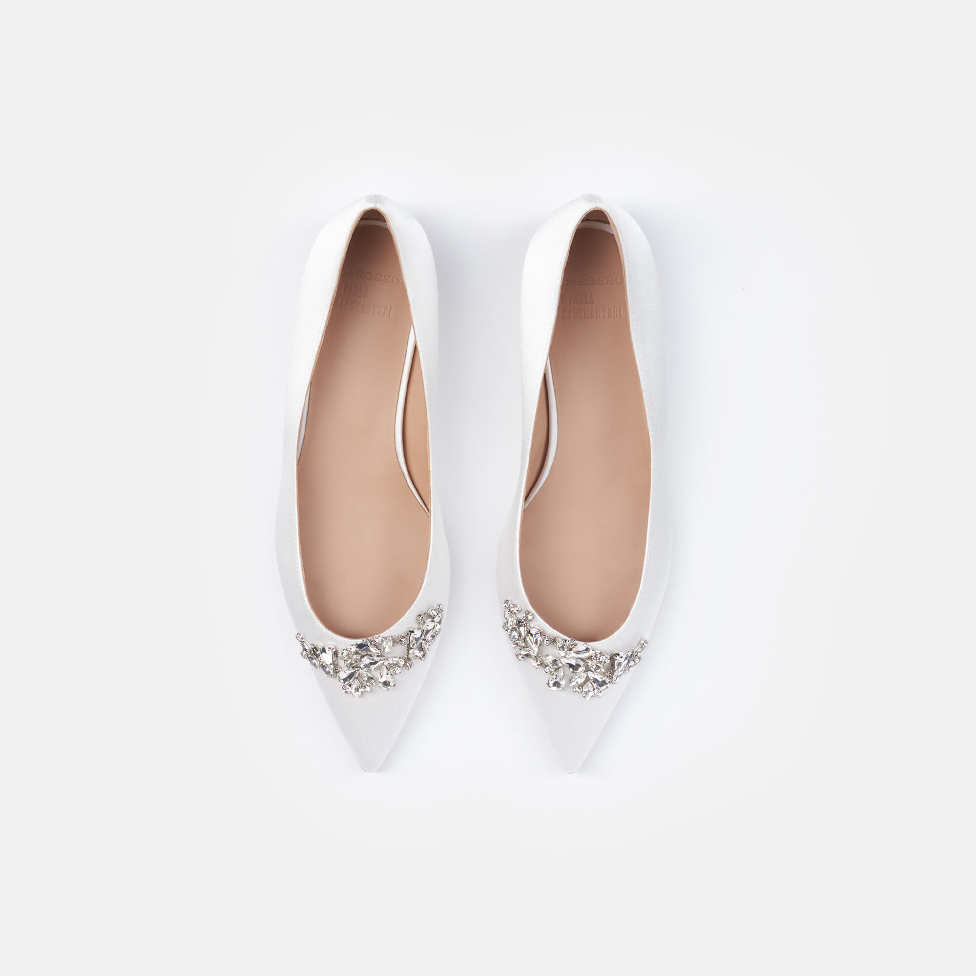 Scarosso Iris Satin Strass White - Silk IRISBALL
