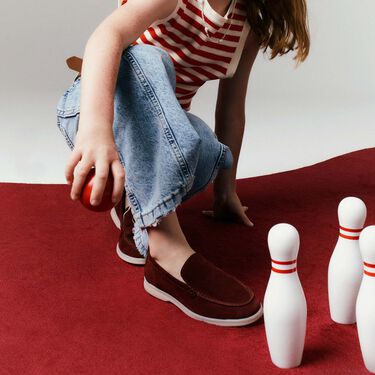 Scarosso Ludovica Girl Burgundy Suede Burgundy - Suede LUDOVICAKLOAF Scarosso Ludovica Girl Burgundy Suede Burgundy - Suede LUDOVICAKLOAF