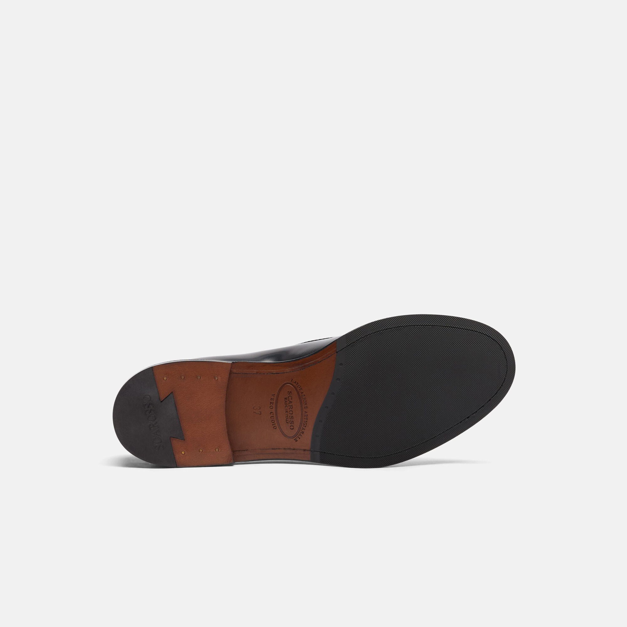 Scarosso Sienna Black Bright Black - Brushed Calf SIENNALOAF