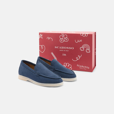 Scarosso Ludovica Girl Steel Suede Steel Grey - Suede LUDOVICAKLOAF