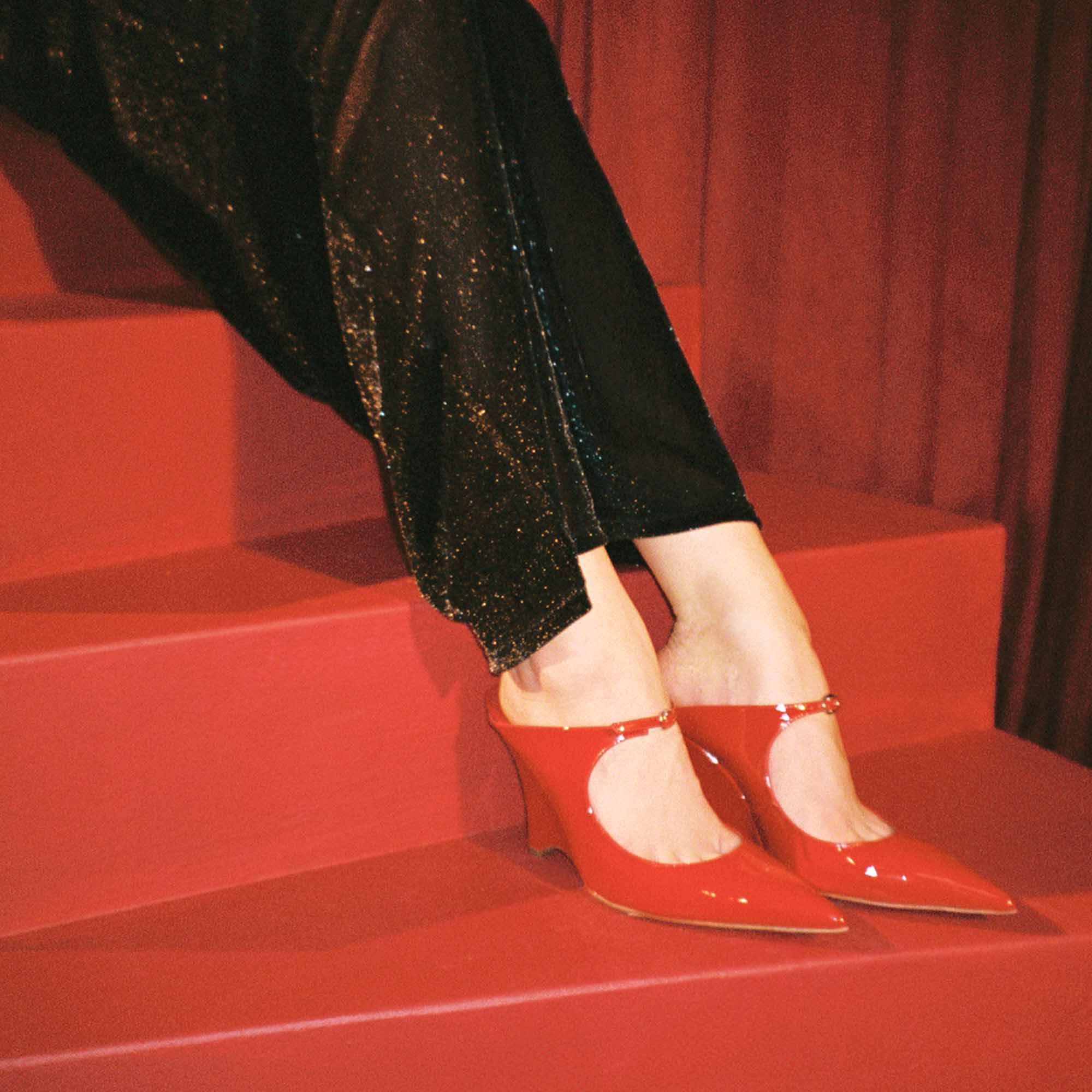 Scarosso Marta II Red Patent Red - Patemt MARTAIIPUMP