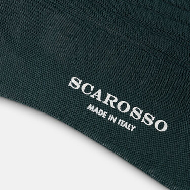 Scarosso Dark Green Cotton Calf Socks Dark Green - Cotton CALFCOTTSOCK Scarosso Dark Green Cotton Calf Socks Dark Green - Cotton CALFCOTTSOCK