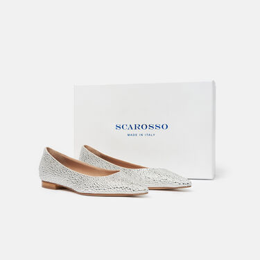Scarosso Iris Crystal Satin White - Silk IRISBALL