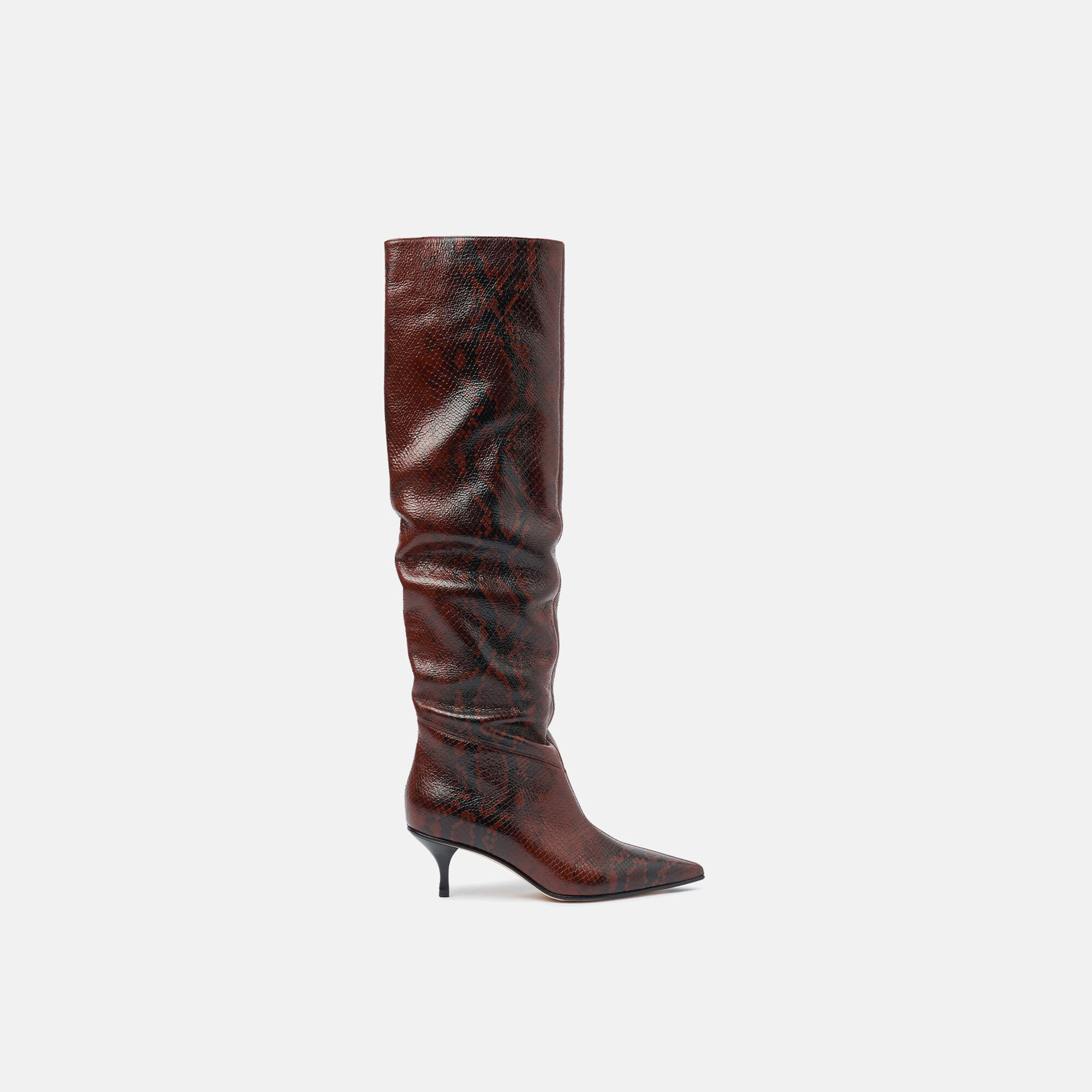 Scarosso Barbara Brown Snake Brown - Snake-Printed Calf BARBARABOOT