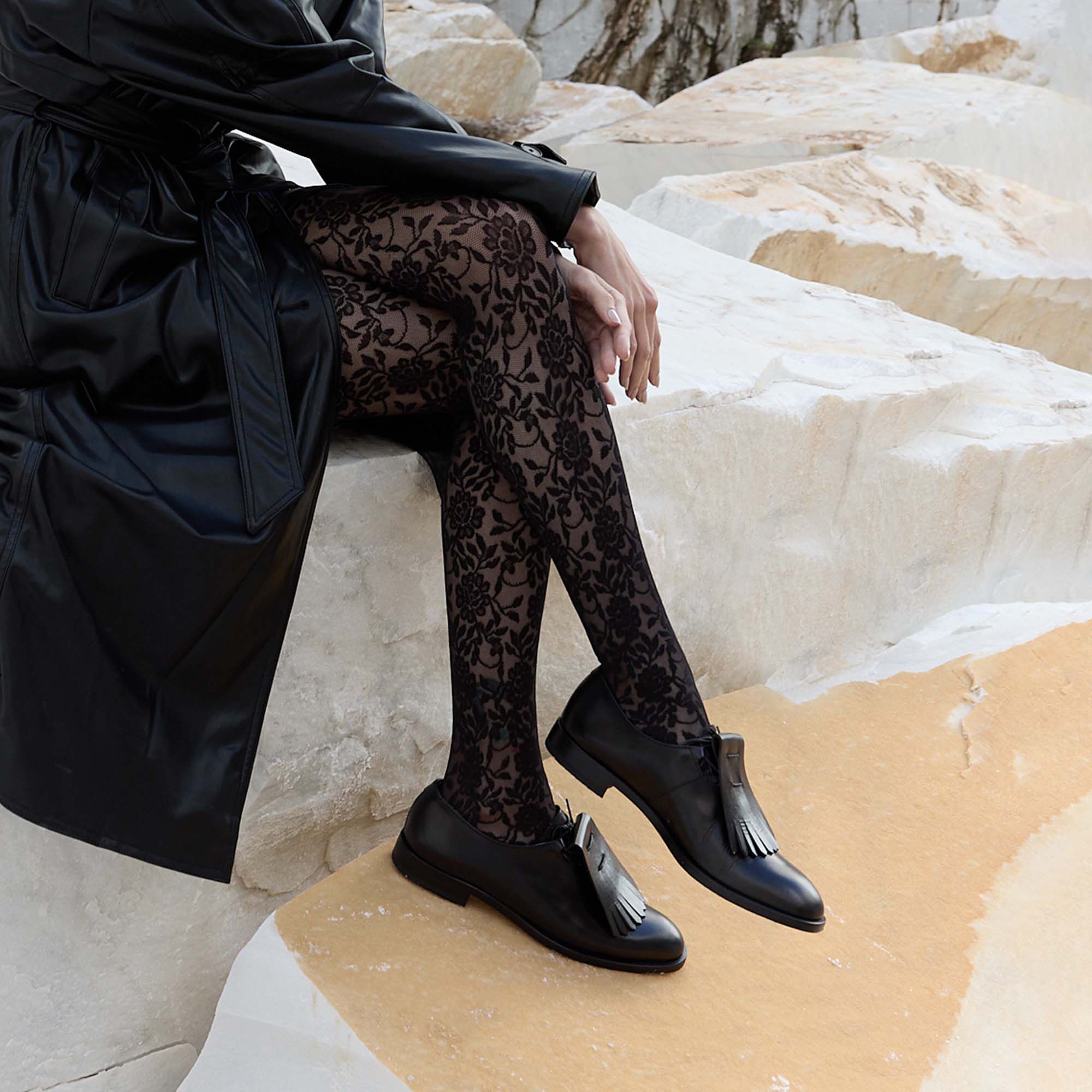Scarosso Ester Black Black - Calf ESTEROXFO