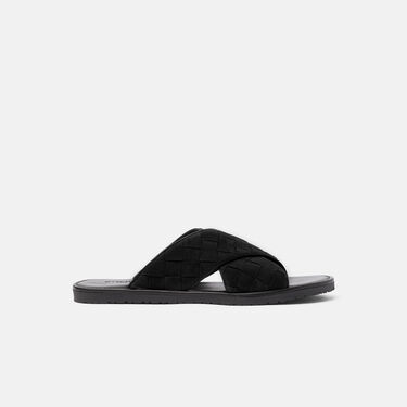 Scarosso Ettore Black Suede Woven Black - Suede ETTORESAND