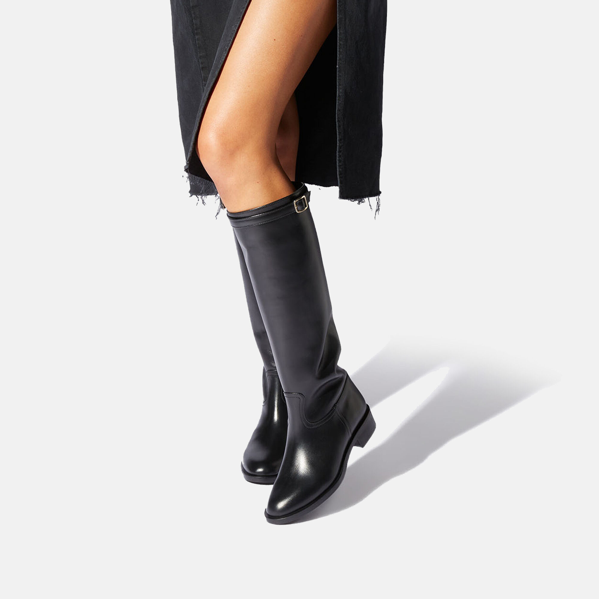Scarosso Lauren Black Black - Calf LAURENBOOT