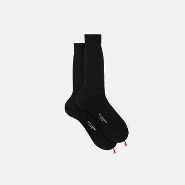 Scarosso Black Cotton Calf Socks Black - Cotton CALFCOTTSOCK Scarosso Black Cotton Calf Socks Black - Cotton CALFCOTTSOCK
