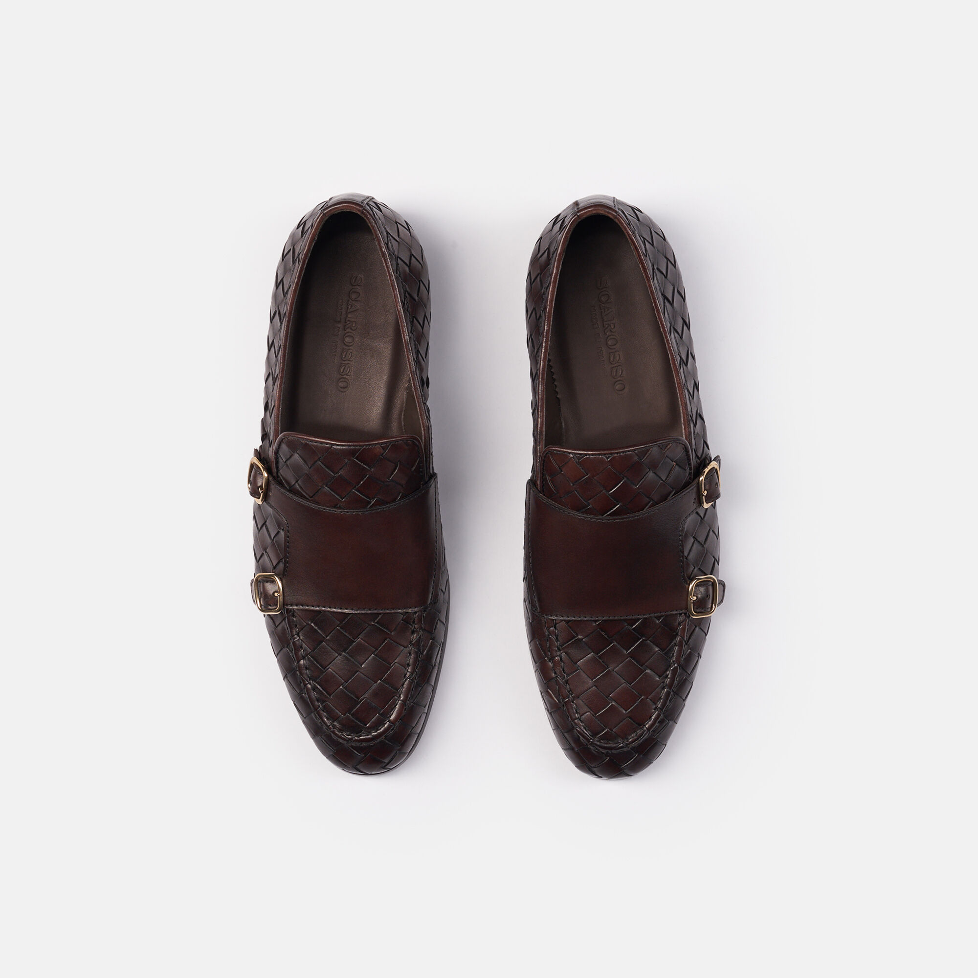 Scarosso Ernesto Dark Brown Woven Dark Brown - Calf ERNESTOLOAF