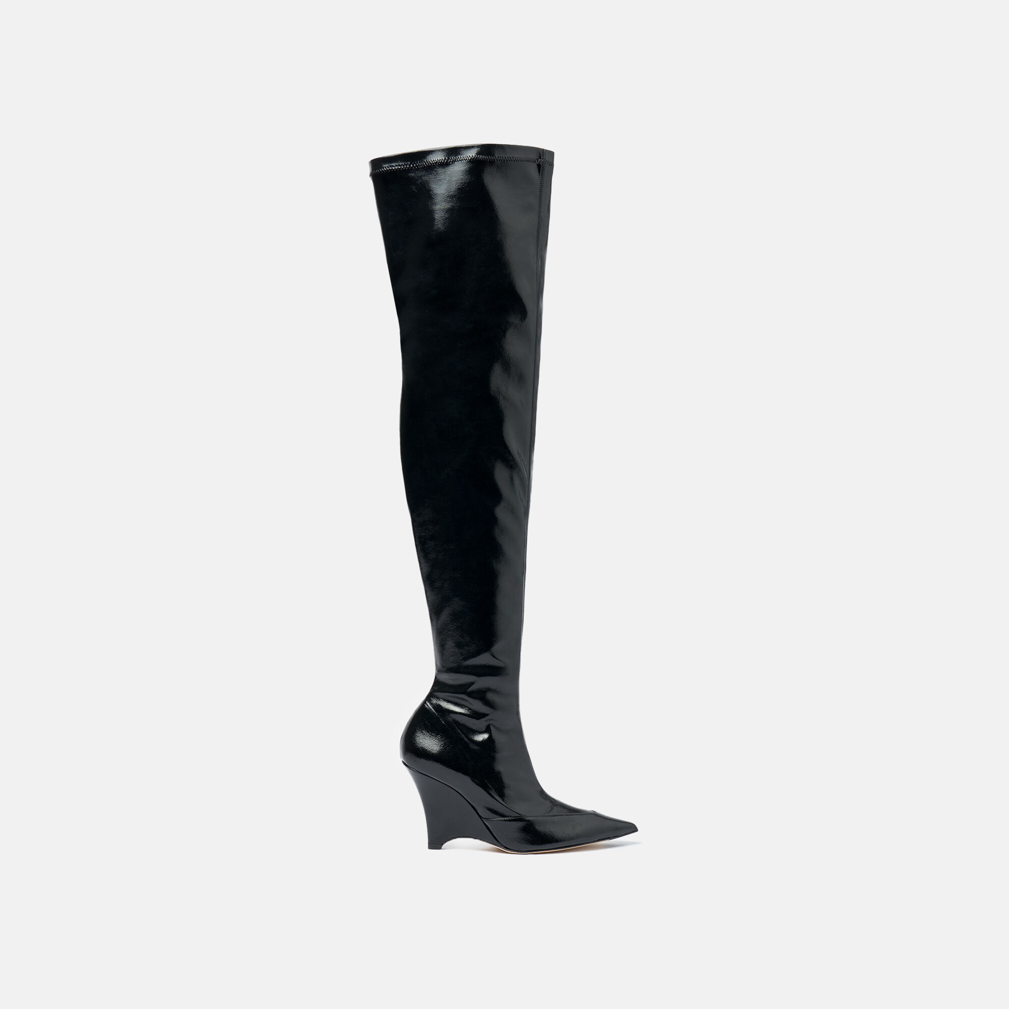 Scarosso Marta I Black Patent Black - Synthetic Leather MARTAIBOOT