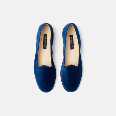 Scarosso Valentino Blue Velvet Blue - velvet VALENTINOSLIP Scarosso Valentino Blue Velvet Blue - velvet VALENTINOSLIP