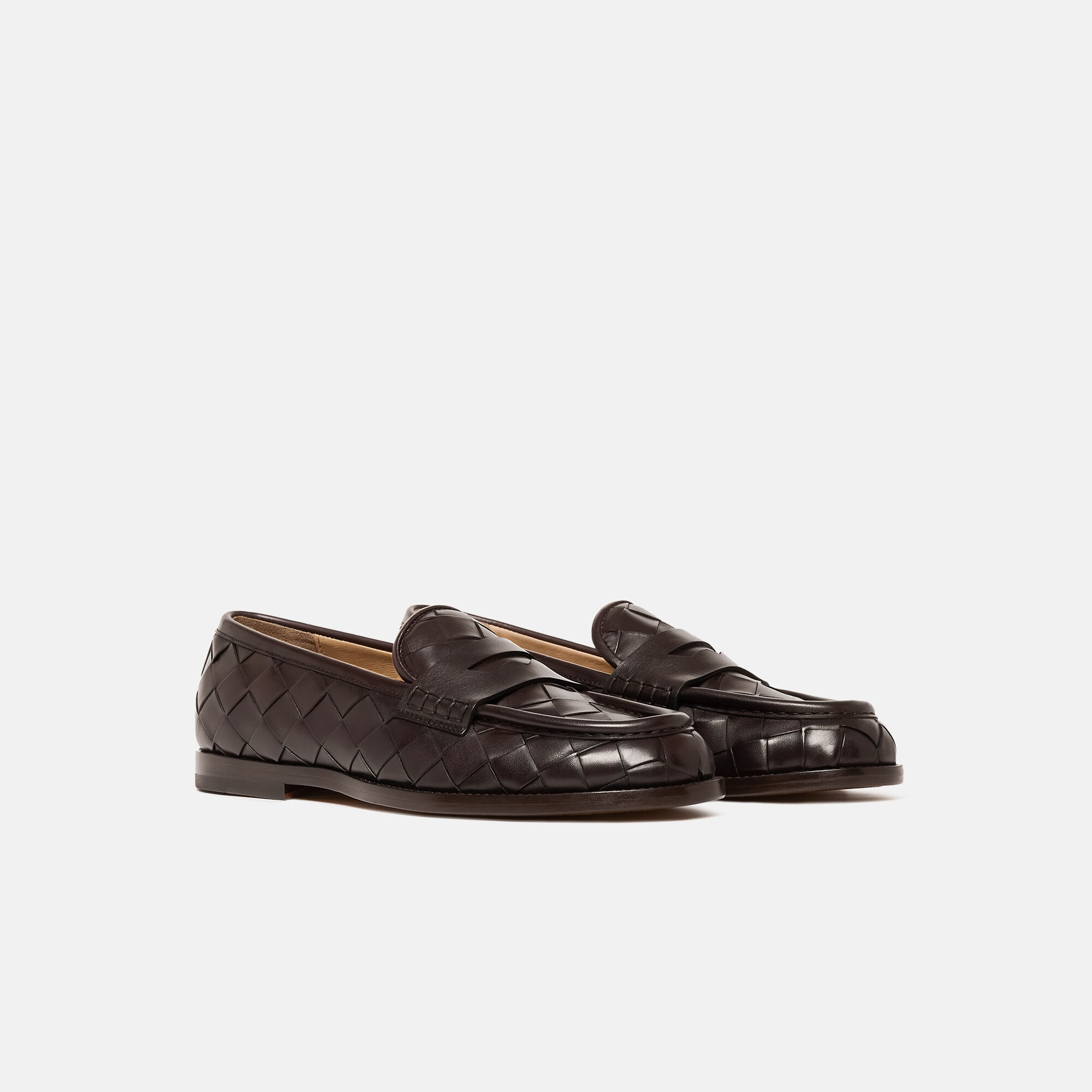 Scarosso Gerald Dark Brown Woven Dark Brown - Calf GERALDLOAF