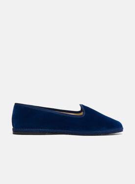 Scarosso Valentino Blue Velvet Blue - velvet VALENTINOSLIP