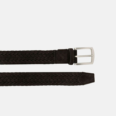 Scarosso Brown Woven Suede Belt Brown suede BRAIDEDBELT Scarosso Brown Woven Suede Belt Brown suede BRAIDEDBELT
