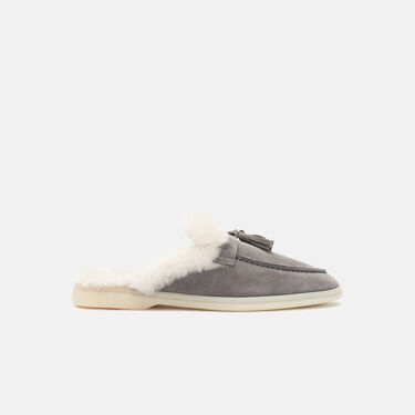 Scarosso Lucrezia Fur Grey Suede Grey - Suede Fur LUCREZIAMULE Scarosso Lucrezia Fur Grey Suede Grey - Suede Fur LUCREZIAMULE