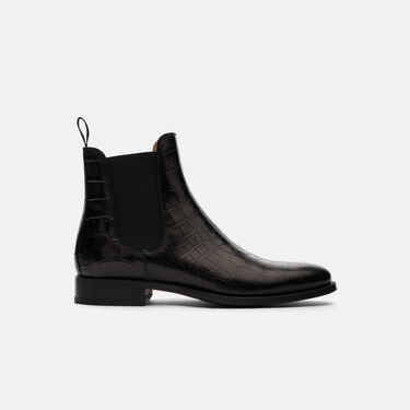 Scarosso Giancarlo Black Croco Black - Croco-printed calf GIANCARLOCHEL Scarosso Giancarlo Black Croco Black - Croco-printed calf GIANCARLOCHEL