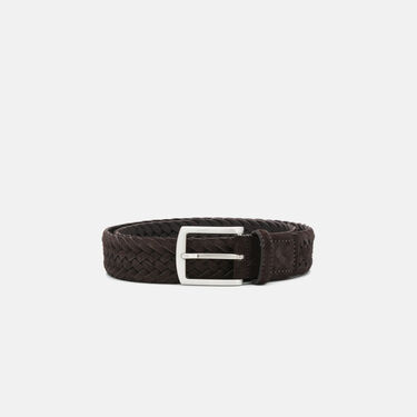 Scarosso Brown Woven Suede Belt Brown suede BRAIDEDBELT Scarosso Brown Woven Suede Belt Brown suede BRAIDEDBELT
