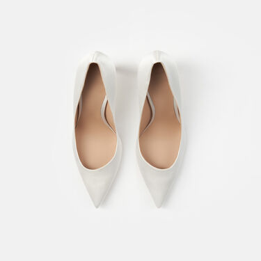Scarosso Greta White Satin White - Silk GRETAPUMP