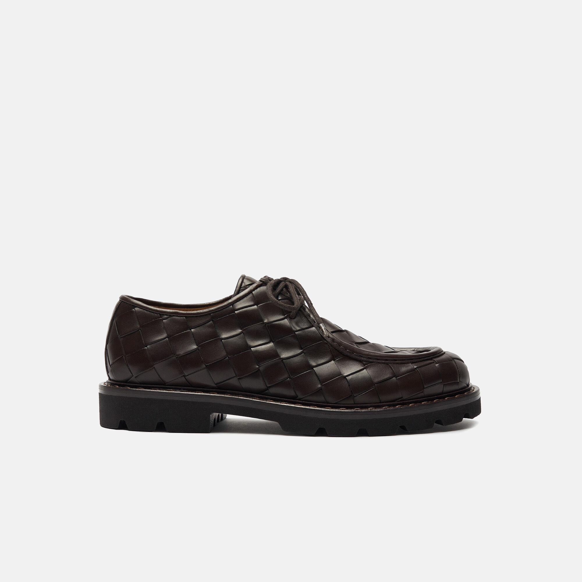 Scarosso Damiano Dark Brown Woven Brown - Calf DAMIANODERB